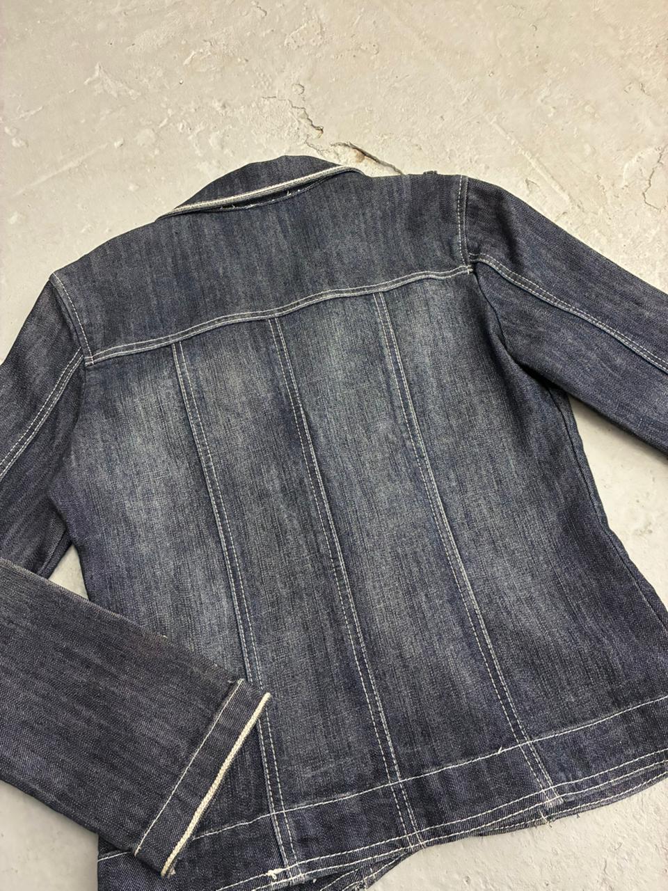 Blazer denim vintage azul