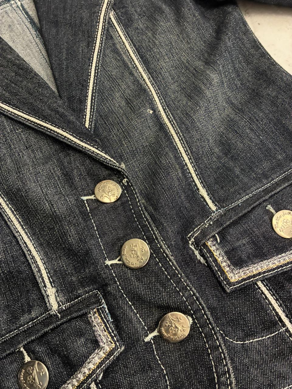 Blazer denim vintage azul