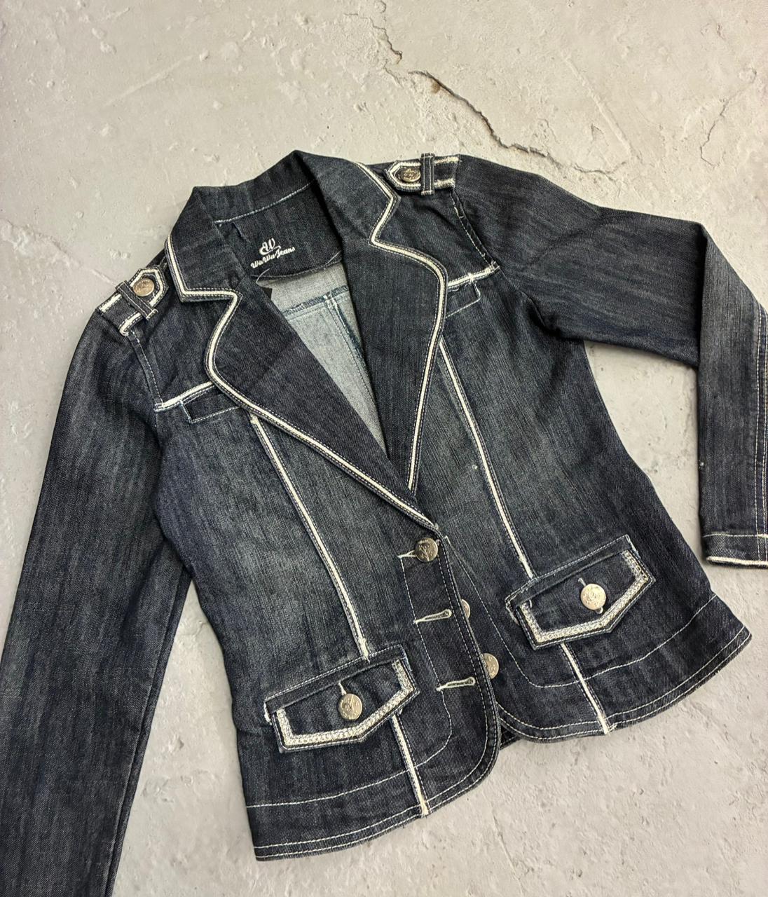 Blazer denim vintage azul